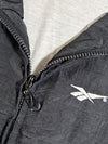 Reebok Mesh-Panel Track Jacket – Black Vintage Windbreaker, (M)