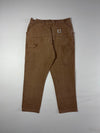 Carhartt Brown Duck Canvas Work Pants (W:34) (L:39)