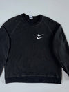 Nike | Black Double Swoosh Crewneck | (XL)