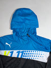 Puma V1.11 Hooded Windbreaker – Blue & Black Colorblock, (2XL)