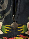 Ed Hardy Rhinestone Skull & Tiger Graphic Zip Hoodie (M/L)