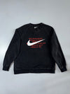 Nike | Black Double Swoosh Crewneck | (XL)