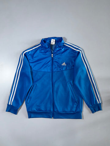 Adidas | Blue Silver Stripe Track Jacket | (S/M)