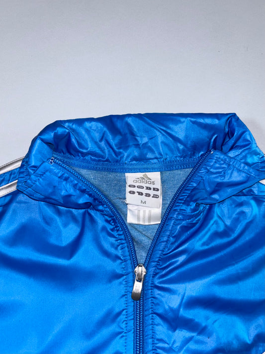 Adidas | Blue Silver Stripe Track Jacket | (S/M)
