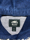 Roots Vancouver Canada Hoodie – Navy & Grey Colorblock Pullover, (S)