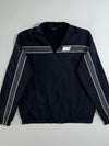 Nike Windbreaker Track Jacket – Black with Grey Stripe Piping, (M)