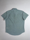 Timberland Gingham Check Shirt – Green, Navy & White Short Sleeve, (M)