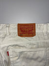 Levi’s 513 Straight Fit White Denim Jeans (W:36) (L:38)