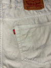 Levi’s 513 Straight Fit White Denim Jeans (W:36) (L:38)