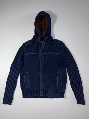 Marlboro Classics Sherpa-Lined Cardigan Jacket (S/M)