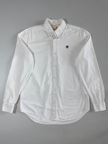 Timberland Oxford Button-Down Shirt – White (S/M)