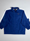Nike Navy & White Windbreaker Jacket  Youth Zip-Up Colorblock (M)