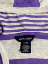 Polo Ralph Lauren Purple Striped Hoodie  Waffle Knit Pullover Hoodie Women’s (S)