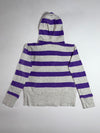 Polo Ralph Lauren Purple Striped Hoodie  Waffle Knit Pullover Hoodie Women’s (S)