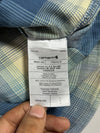 Carhartt Blue Plaid Flannel Western Shirt  Snap-Button Relaxed Fit, (XL)