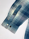 Carhartt Blue Plaid Flannel Western Shirt  Snap-Button Relaxed Fit, (XL)