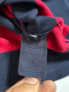 Tommy Hilfiger Navy & Red Striped Turtleneck Sweater Knit Pullover, (M)