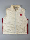 Adidas Vintage Puffer Vest – Cream/Off-White (M)