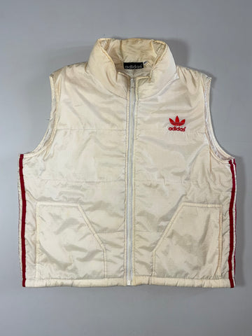 Adidas Vintage Puffer Vest – Cream/Off-White (M)