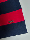 Tommy Hilfiger Navy & Red Striped Turtleneck Sweater Knit Pullover, (M)