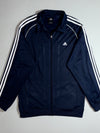 Adidas Navy Blue 3-Stripe Track Jacket – Full Zip, (XL)