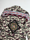 ONLY Camo Utility Jacket with Aztec Embroidered Pocket Patches – Women’s (S)