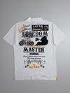 Jizo Bosatsu Graphic Embroidered Polo – White, (XS)