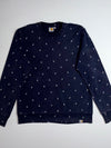 Carhartt Navy Allover Icon Print Crewneck Sweatshirt (L)