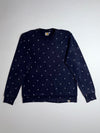 Carhartt Navy Allover Icon Print Crewneck Sweatshirt (L)