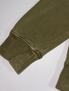Stone Island Olive Green Crewneck Sweatshirt – Garment Dyed, Patch Logo (S)