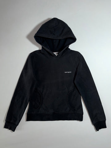 Carhartt Black Basic Hoodie – Chest Logo Women's (XS)