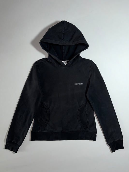 Carhartt Black Basic Hoodie – Chest Logo Women's (XS)