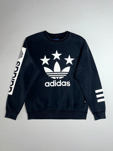 Adidas Originals Black Trefoil Star Crewneck Sweatshirt – Sleeve Branding (M)