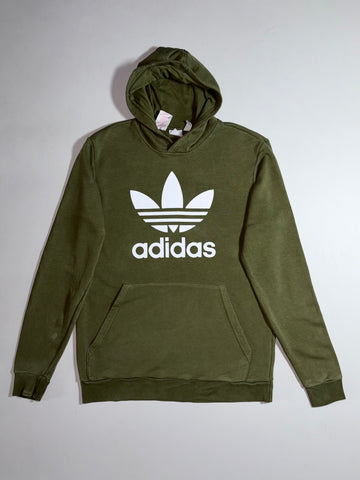 Adidas Olive Green Trefoil Hoodie – Pullover (S)