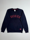Dickies Navy Blue Embroidered Logo Crewneck Sweatshirt (S)