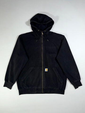 Carhartt Black Loose Fit Full-Zip Hoodie (2XL)