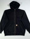 Carhartt Black Loose Fit Full-Zip Hoodie (2XL)