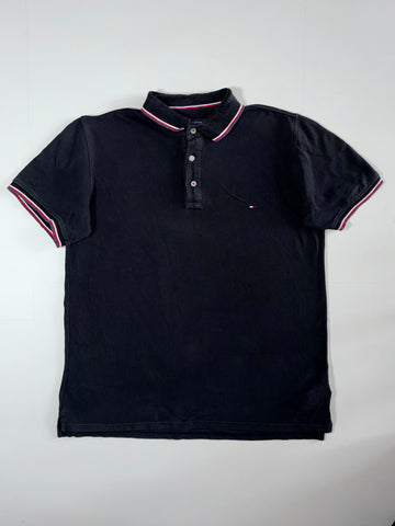 Tommy Hilfiger Tipped Collar Polo – Black (L)