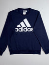 Adidas Navy Blue Big Logo Crewneck Sweatshirt (M)