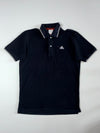 Adidas Tipped Collar Polo Shirt – Black with Orange Trim (M)