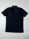 Adidas Tipped Collar Polo Shirt – Black with Orange Trim (M)