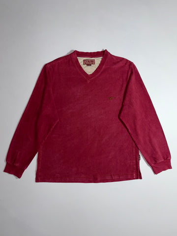 Marlboro Classics Maroon V-Neck Long Sleeve Sweatshirt (XL)