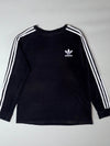 Adidas Originals 3-Stripes Black Long Sleeve Tee  Trefoil Logo (M)
