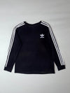 Adidas Originals 3-Stripes Black Long Sleeve Tee  Trefoil Logo (M)