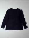Adidas Originals 3-Stripes Black Long Sleeve Tee  Trefoil Logo (M)