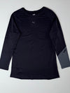 Puma Black Colorblock Long Sleeve Tee  Grey Sleeve Panel (M)