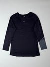 Puma Black Colorblock Long Sleeve Tee  Grey Sleeve Panel (M)