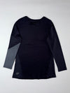 Puma Black Colorblock Long Sleeve Tee  Grey Sleeve Panel (M)