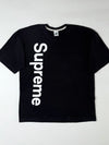 Supreme Black Vertical Logo Tee (L)