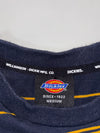 Dickies Navy Striped Tee  Yellow Pinstripe, Chest Logo (L)